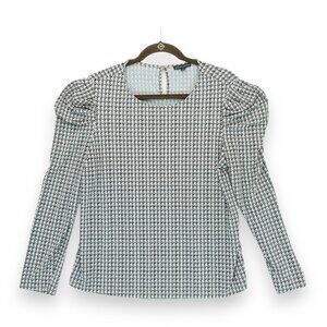 Adrianna Papell‎ Women's Pleated Long Sleeve Knit Blouse Size Large